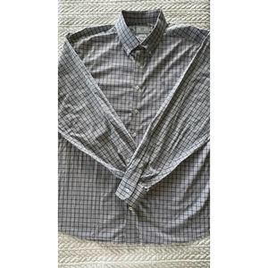 Southern Tide Men's Long Sleeve Button Up Classic Fit Blue/White Plaid Size XL